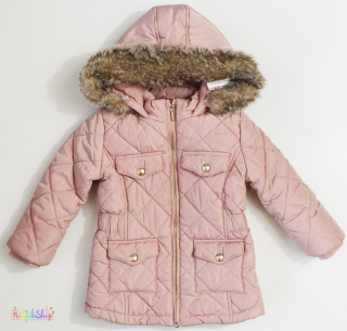 River Island rózsaszín vékonyabb téli kabát 2-3év 4-Hibátlan