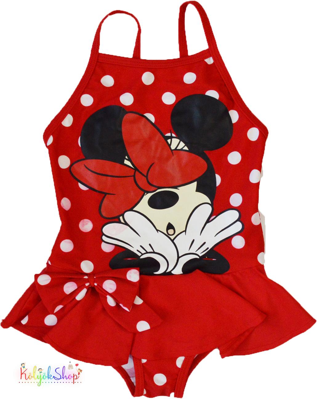 Disney Minnie piros fürdőruha 2-3év 4-Hibátlan(elszíneződés)