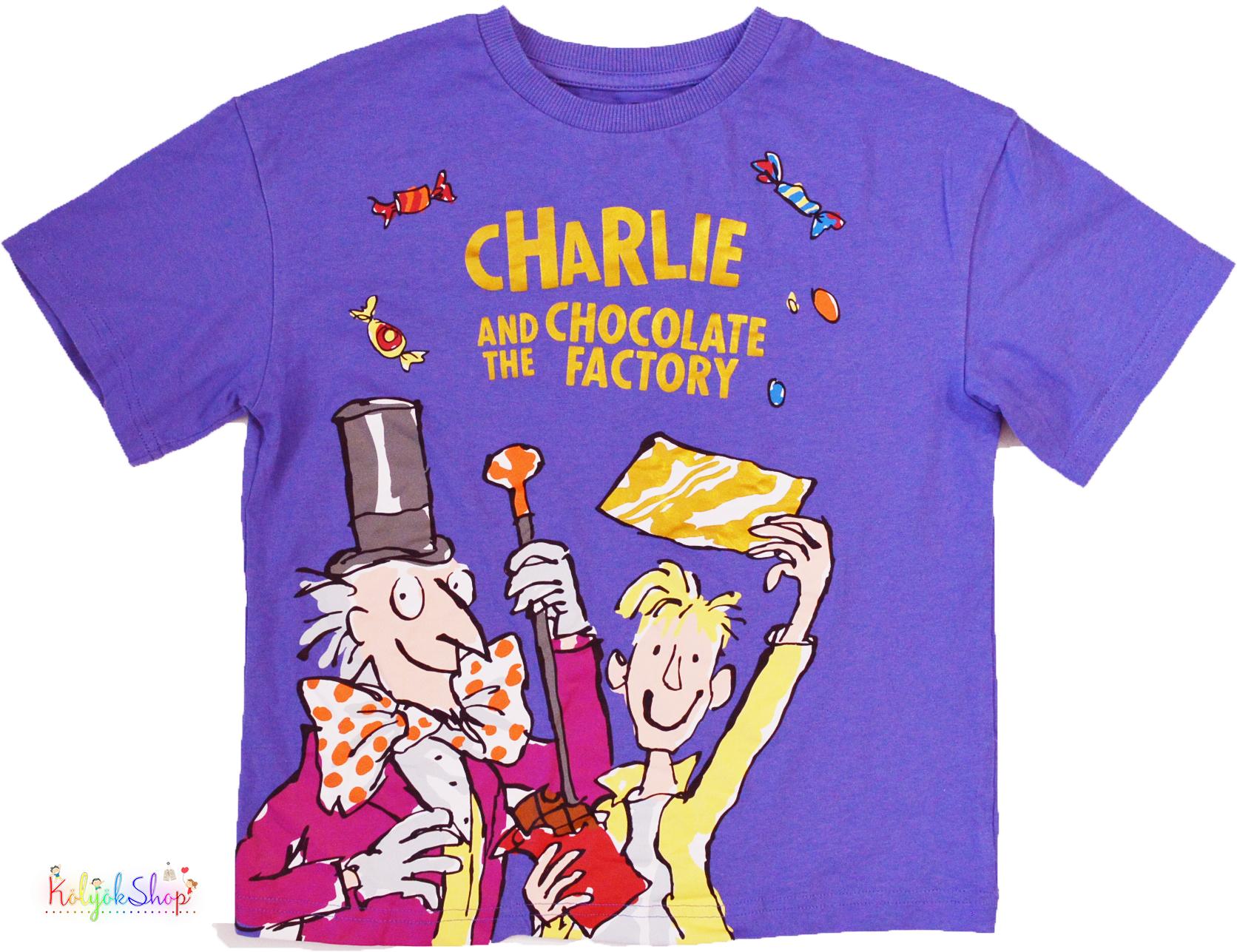 F&F Charlie and the chocolate factory lila felső 5-6év 4-Hibátlan