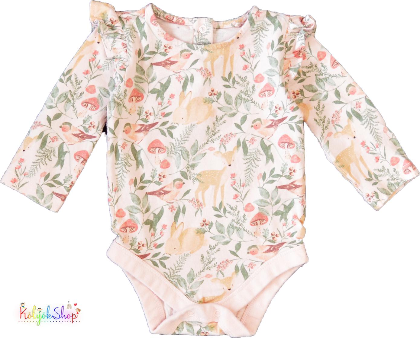 Tu nyuszi mintás rózsaszín body 68 4-Hibátlan