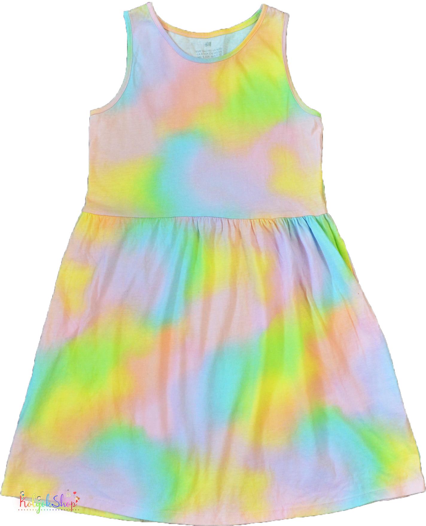 H&M színes ruha 8-10év 4-Hibátlan