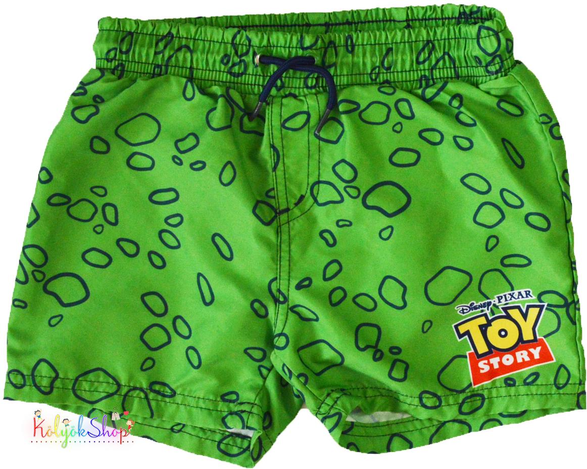 Primark Toy Story mintás zöld, belül hálós rövidnadrág 4-5év 4-Hibátlan