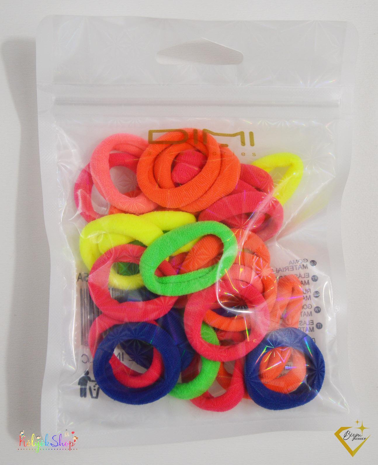 Színes 30db-os hajgumi szett 3,5cm