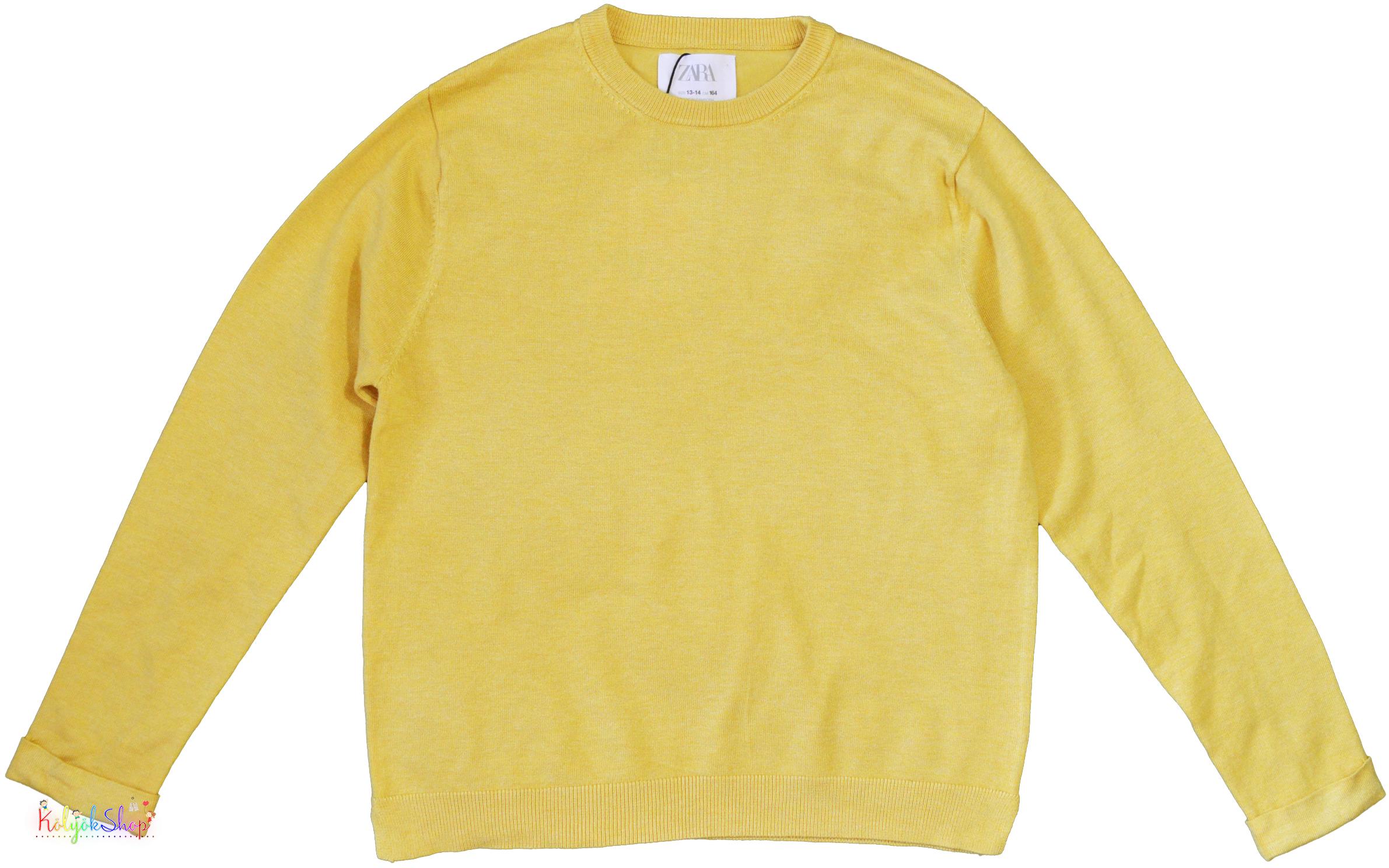 Zara mustár gépi kötött pulóver 13-14év 6-Új