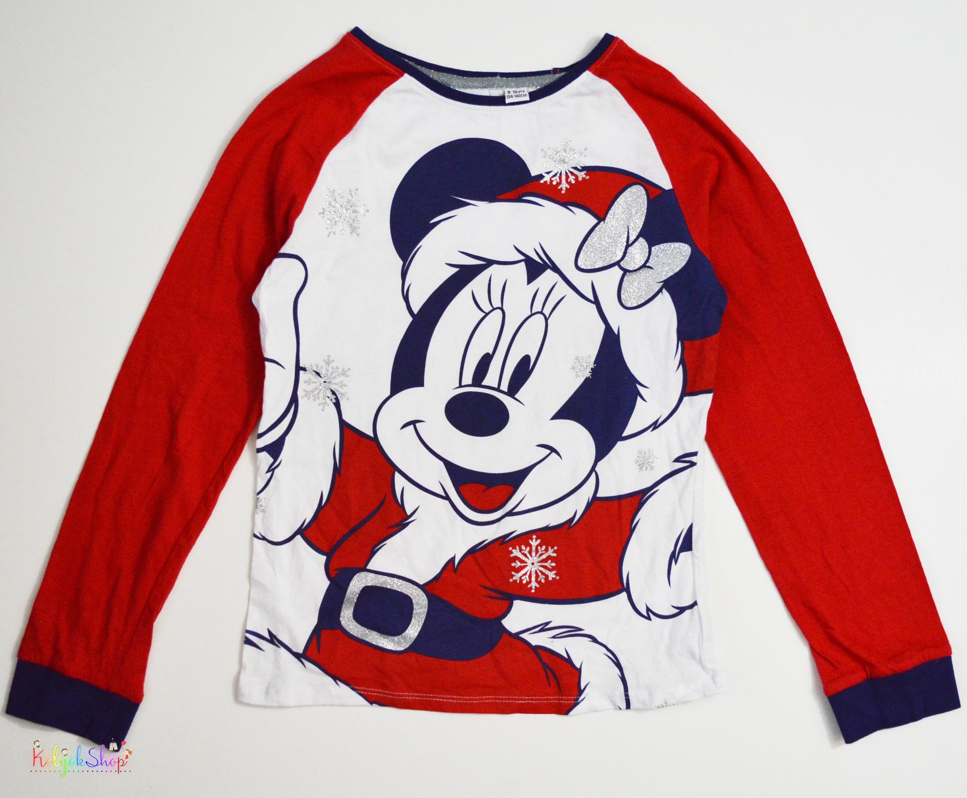 Disney Minnie piros fehér pizsi felső 9-10 5-Újszerű