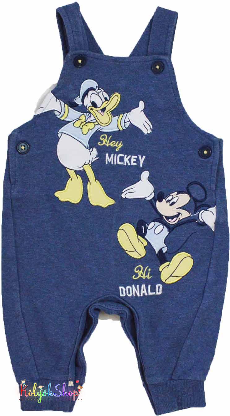 Disney Mickey kék kantáros nadrág 62 4-Hibátlan