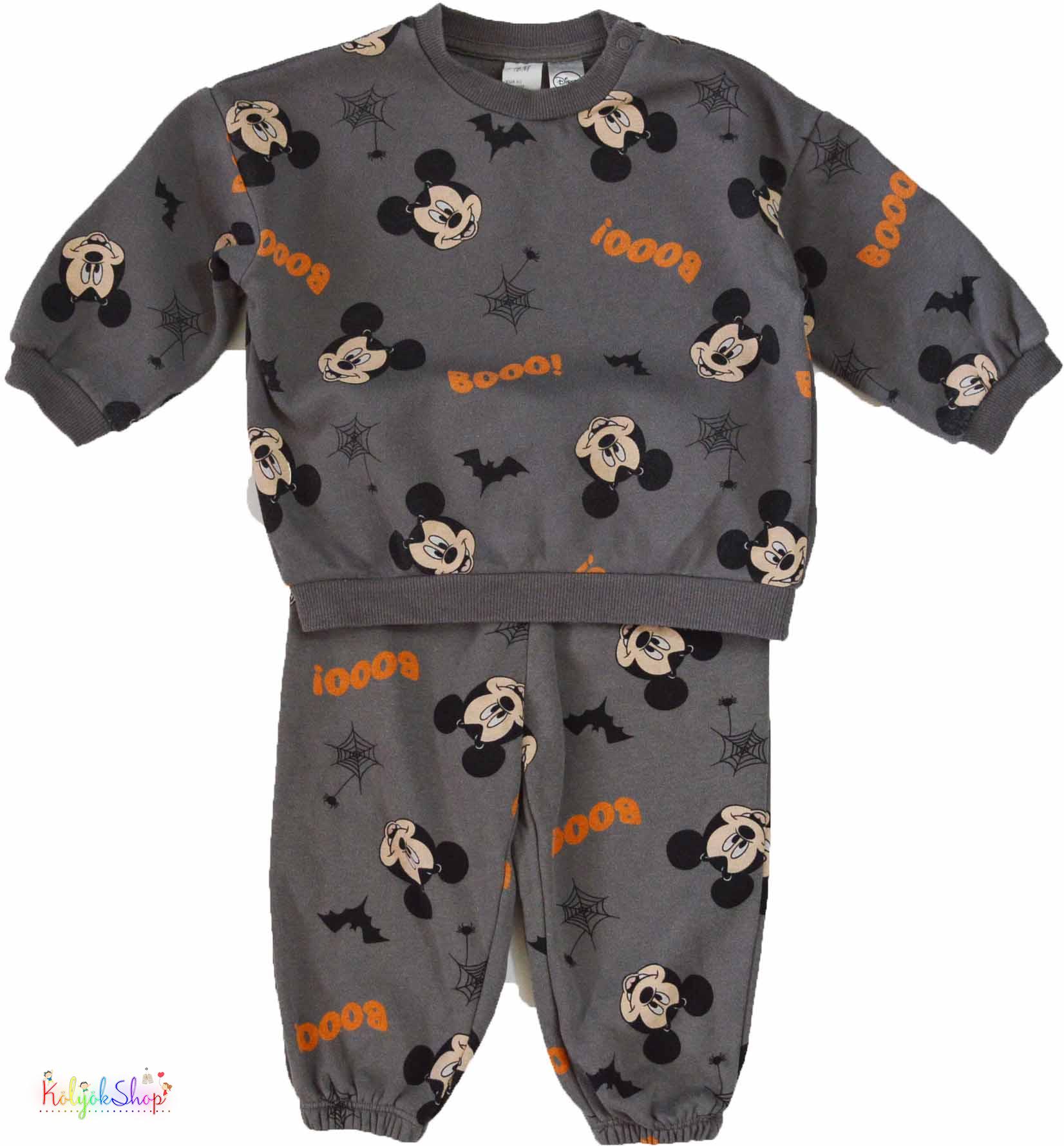 H&M Mickey mintás szürke szabadidő szett 80 4-Hibátlan