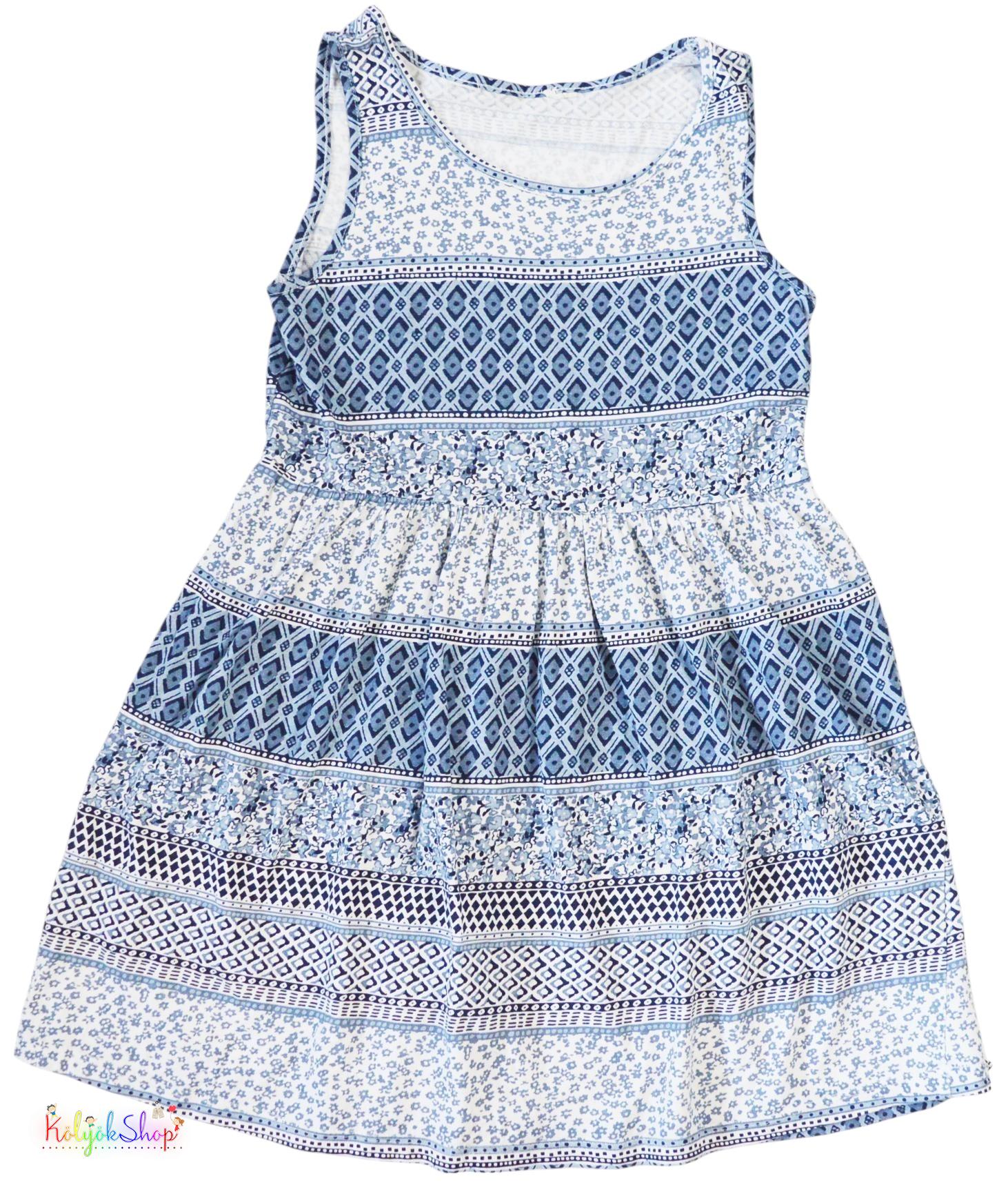 H&M kék mintás ruha 4-5év 4-Hibátlan