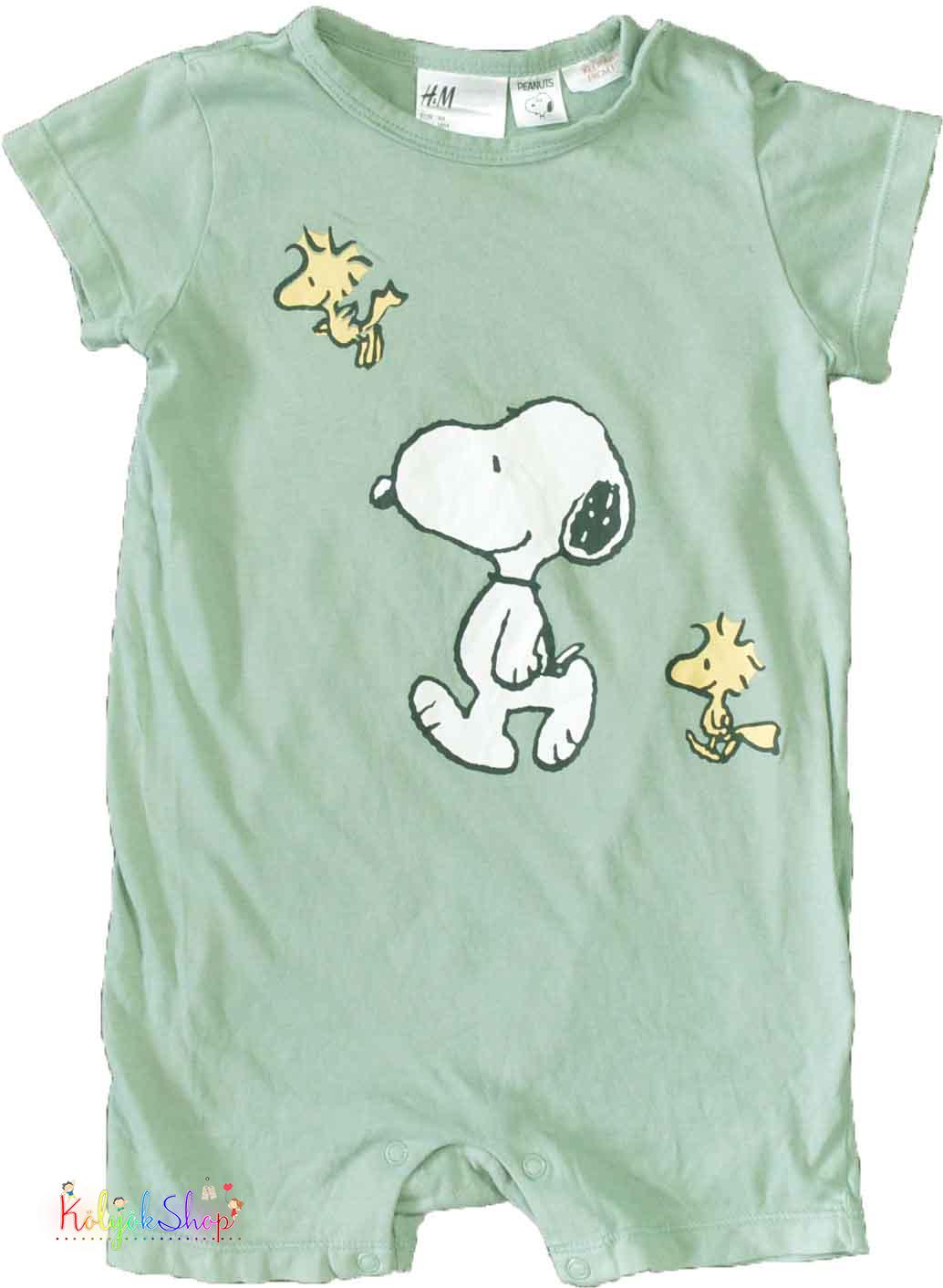 H&M Snoppy zöld napozó 86 4-Hibátlan