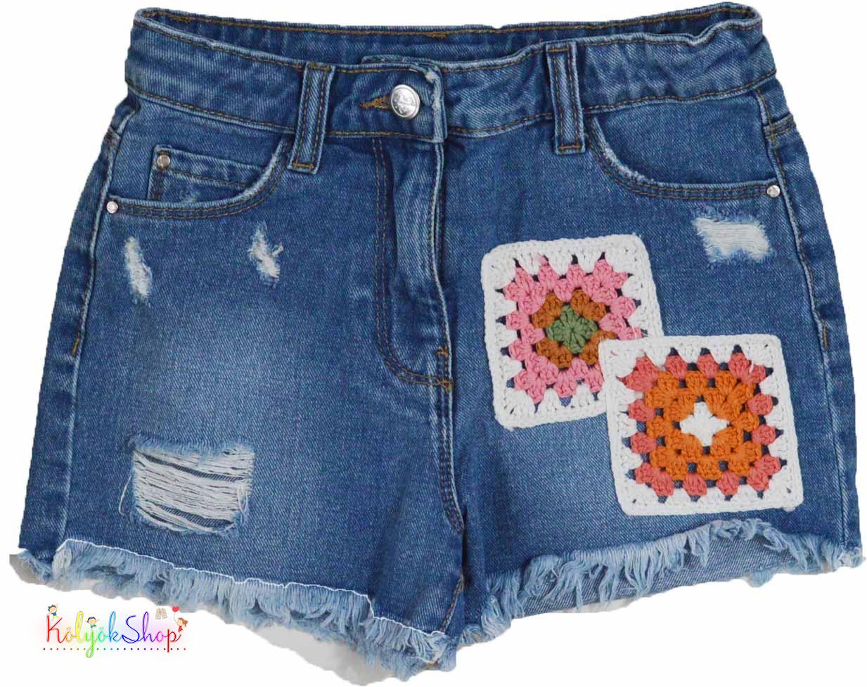 Matalan mintás farmer rövidnadrág 8év 4-Hibátlan