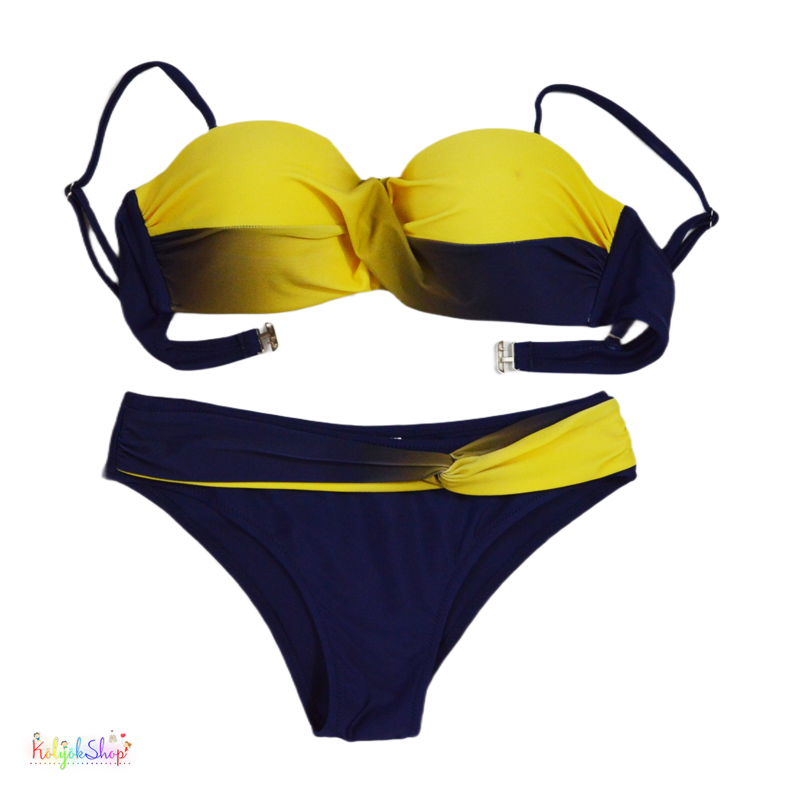 Sun Beac sárga-kék bikini S 6-Új(pici folt)