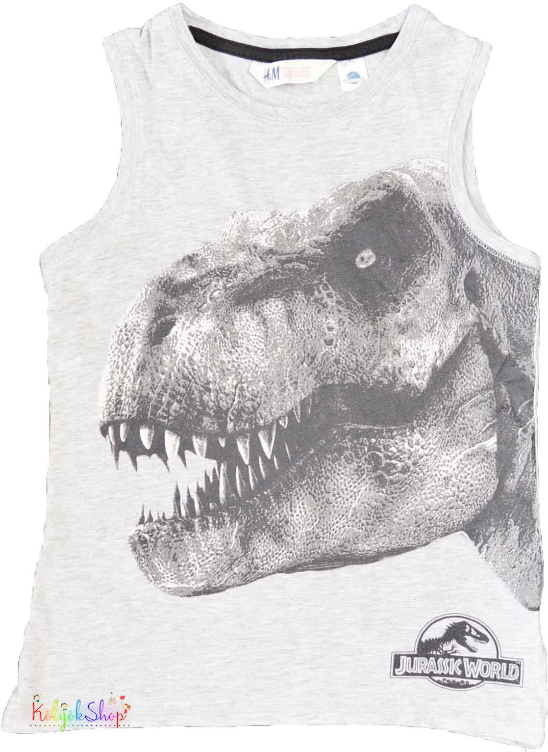 H&M Jurassic park szürke ujjatlan 7-8év 4-Hibátlan