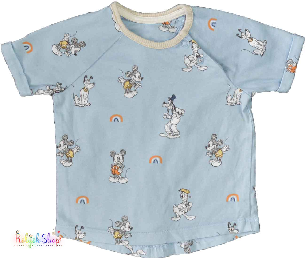 George Mickey mintás világoskék póló 68 5-Újszerű