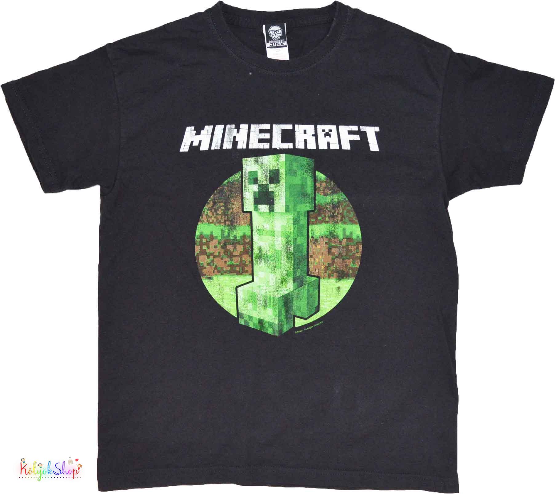 Minecraft fekete póló 9-0év 4-Hibátlan