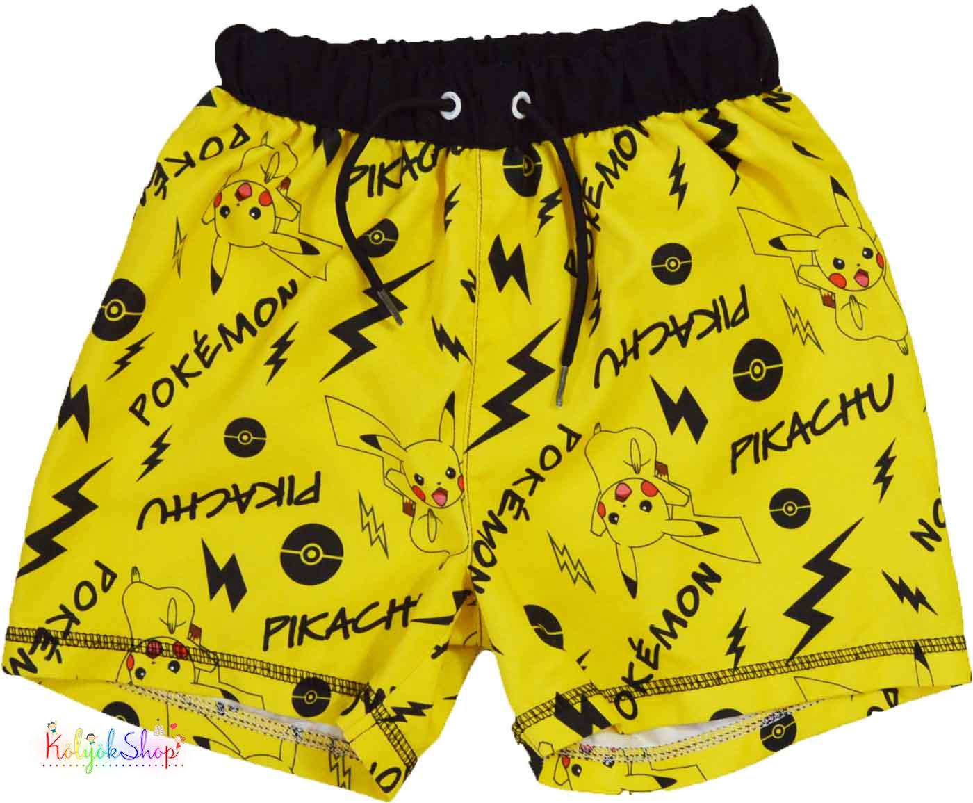 Matalan Pokemon mintás sárga, belül hálós rövidnadrág 6-7év 4-Hibátlan