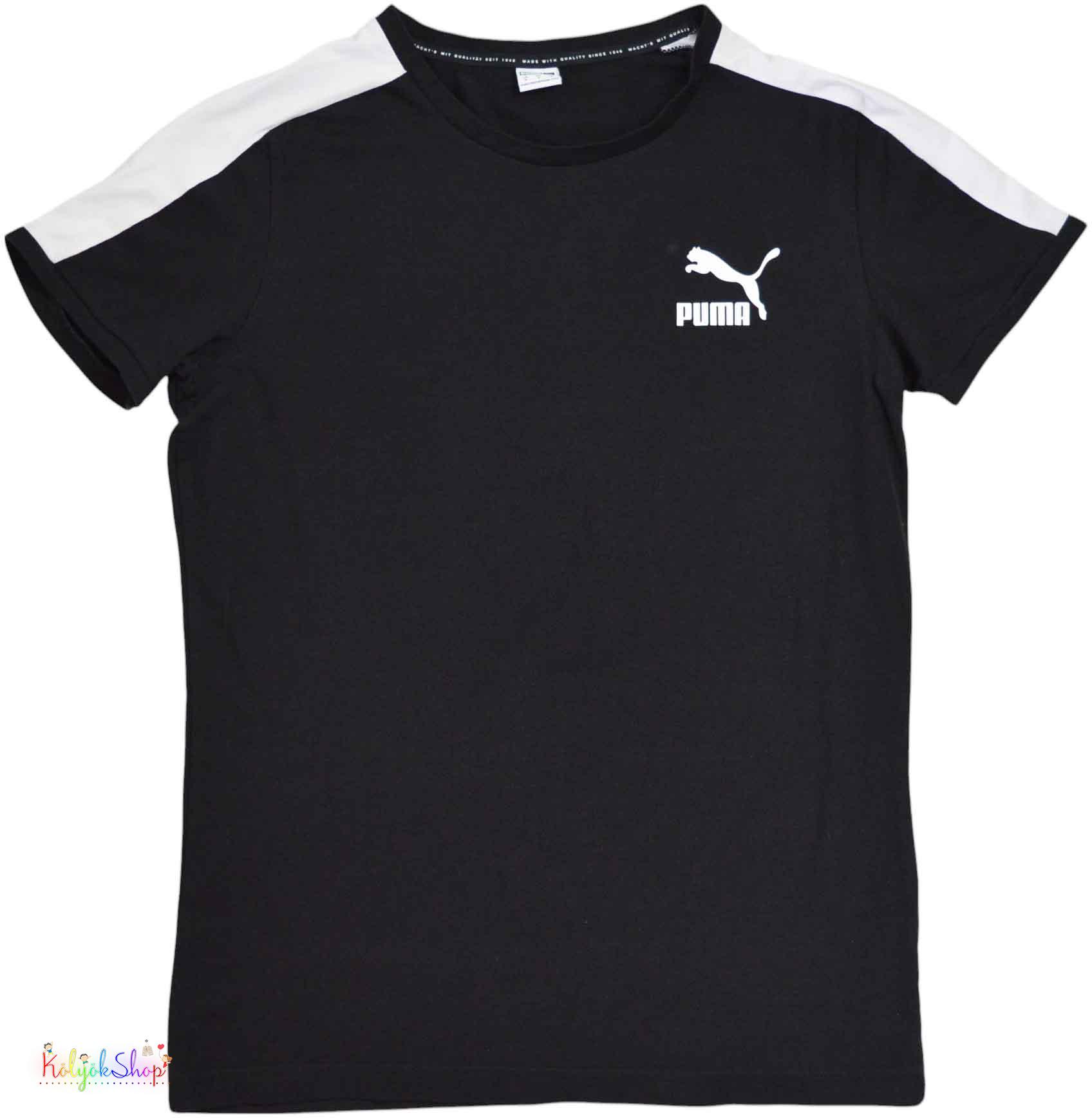 Puma fekete-fehér póló M 4-Hibátlan