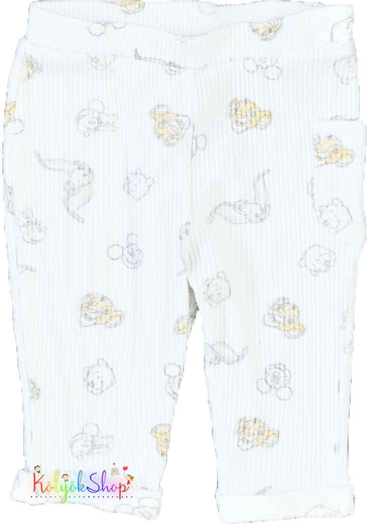 Primark Disney mintás krém, bordás nadrág 62 4-Hibátlan