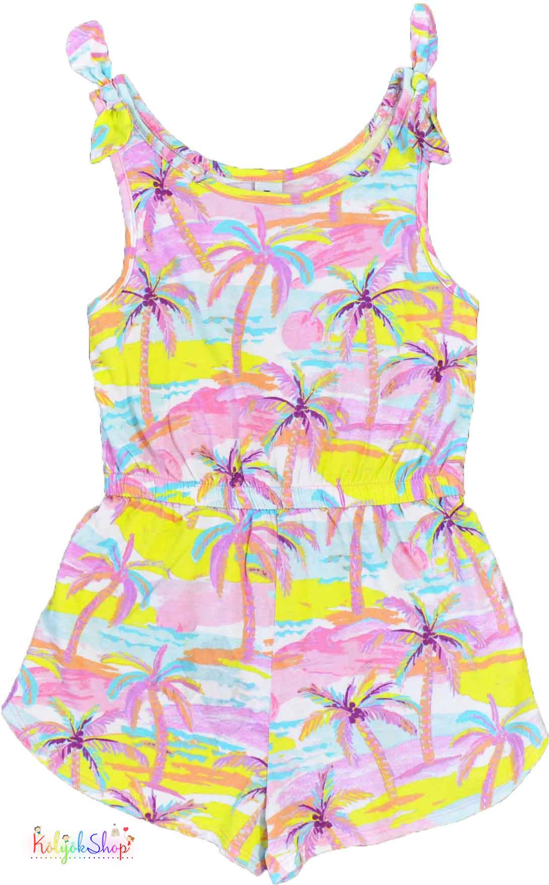 Tu színes mintás playsuit 6év 5-Újszerű