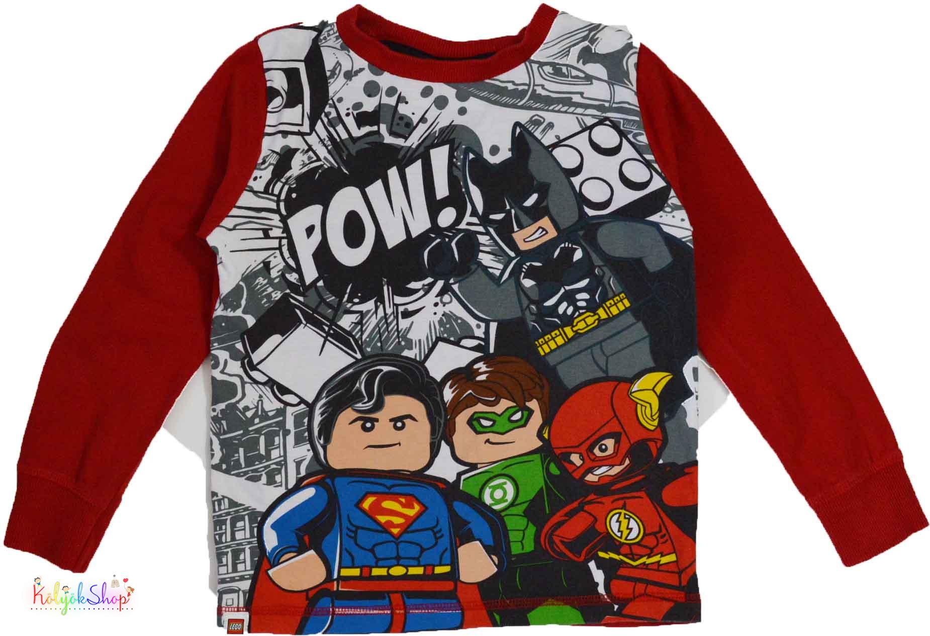 F&F Lego piros pizsi felső 5-6év 4-Hibátlan