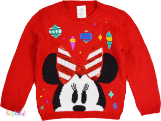 Disney Minnie piros kötött pulóver 5-6év 5-Újszerű