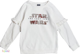 Next Star Wars simítos fehér pulóver 11év 4-Hibátlan(halvány folt)