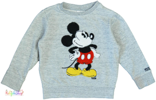 Next Mickey szürke pulóver 2-3év 4-Hibátlan