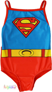 Superman kék-piros fürdőruha 2-3év' 4-Hibátlan