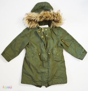 Gap khaki kivehető bélésű téli kabát 4év 3-Jó állapot