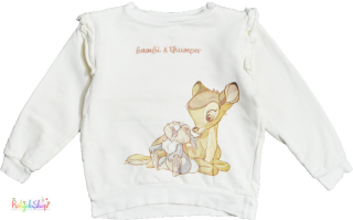 Disney Bambi krém pulóver 4-5év 4-Hibátlan(halvány kis folt)
