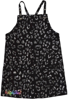 George leopárd mintás fekete farmer kantáros ruha 10-11év 4-Hibátlan