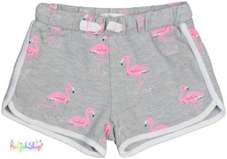 M&S flamingó mintás szürke vastagabb rövidnadrág 4-5év 4-Hibátlan