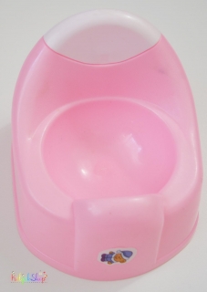 Rózsaszín műanyag baba játék wc 18cm' 4-Hibátlan