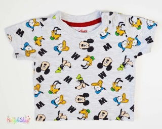 Disney Mickey mintás szürke póló 62 4-Hibátlan