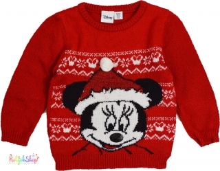 Disney Minnie piros kötött pulóver 5év 3-Jó állapot