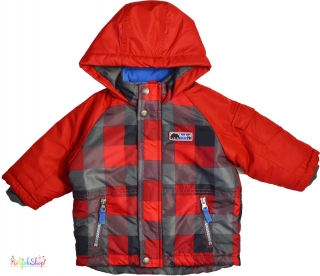Carter's piros kockás, belül polár kabát 80 5-Újszerű(javítás)