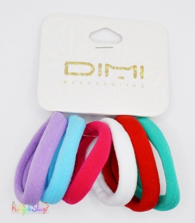 Színes normál hajgumi 6db-os szett 5,5cm