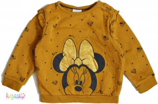 F&F Minnie mustár pulóver 80 3-Jó állapot