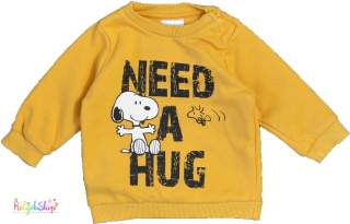 F&F Snoopy mustár pulóver 62 5-Újszerű