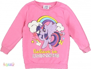 YD Pony rózsaszín pulóver 4-5év 3-Jó állapot(bolyhos)