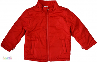 Piros átmeneti kabát, belül polár 4év 4-Hibátlan(folt)