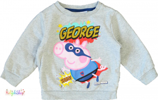 F&F Peppa George szürke pulóver 92 4-Hibátlan(halvány foltos)