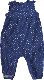 H&M csillag mintás kék bársony nadrág 86 4-Hibtálan