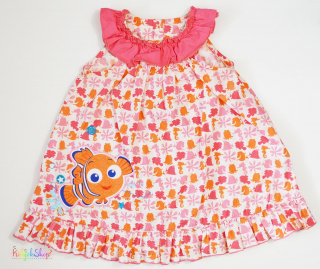 Disney Némo narancs-rózsaszín mintás ruha 92 4-Hibátlan
