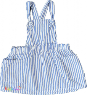 H&M kék-fehér csíkos kantáros ruha 68 4-Hibátlan