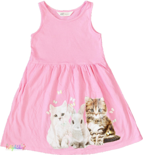 H&M cicás rózsaszín ruha 4-6év 4-Hibátlan(halvány folt)