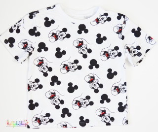 Disney mickey mintás fehér póló 4év 3-Jó állapot(folt)