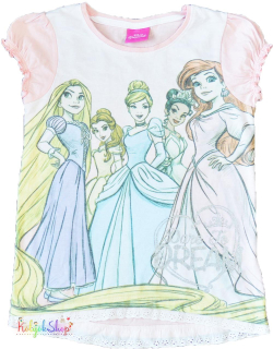Disney Princess rózsaszín felső 6-7év 4-Hibátlan(kis bolyhosodás)