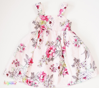 F&F virág mintás rózsaszín, alsószoknyás ruha 92 4-Hibátlan