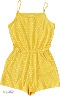 F&F csillag mintás mustár playsuit 12-13év 4-Hibátlan