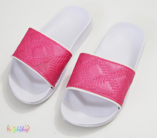 Pink-fehér papucs 29-30 Bth: 18,5cm 4-Hibtálan